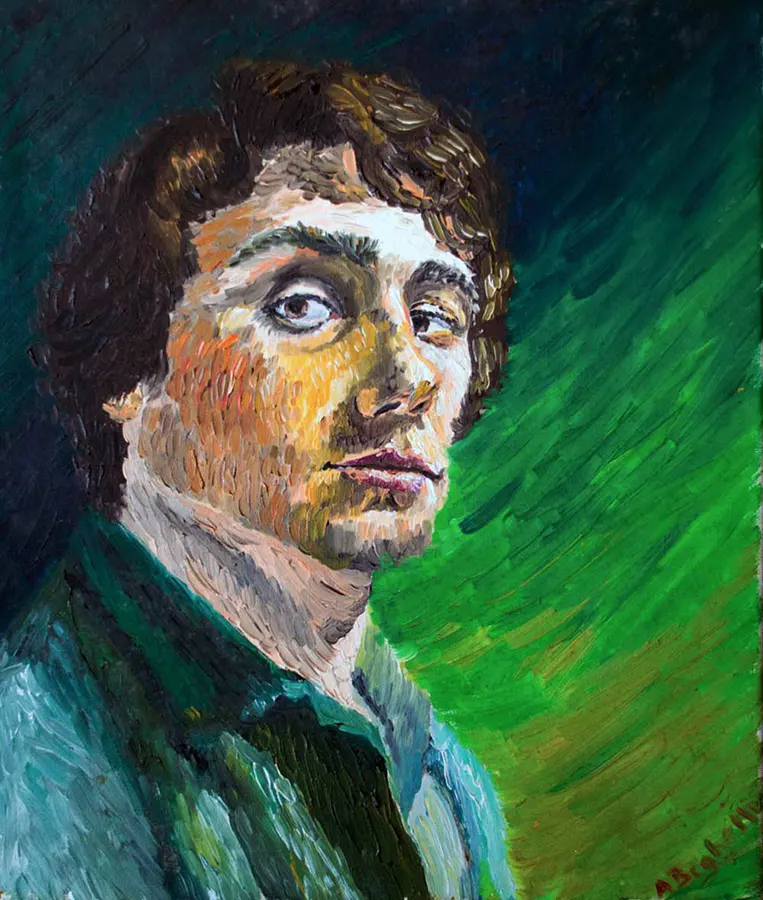 Self-portrait of Adalberto Hugo Beghelli at 18 years old